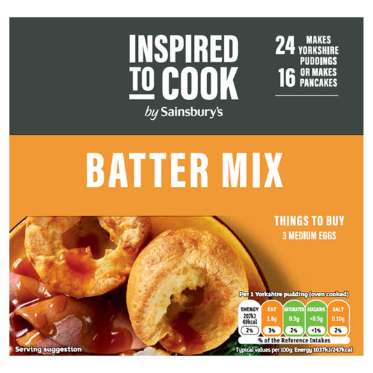 Sainsbury's Batter Mix, Inspired to Cook 255g Batter and pancake mixes Sainsburys   