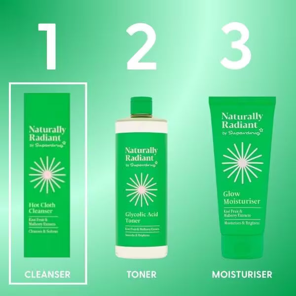 Naturally Radiant hot cloth cleanser 150ml tube, imported from the UK