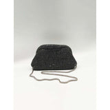 SVNX crystal pouch clutch bag in black, imported from the UK