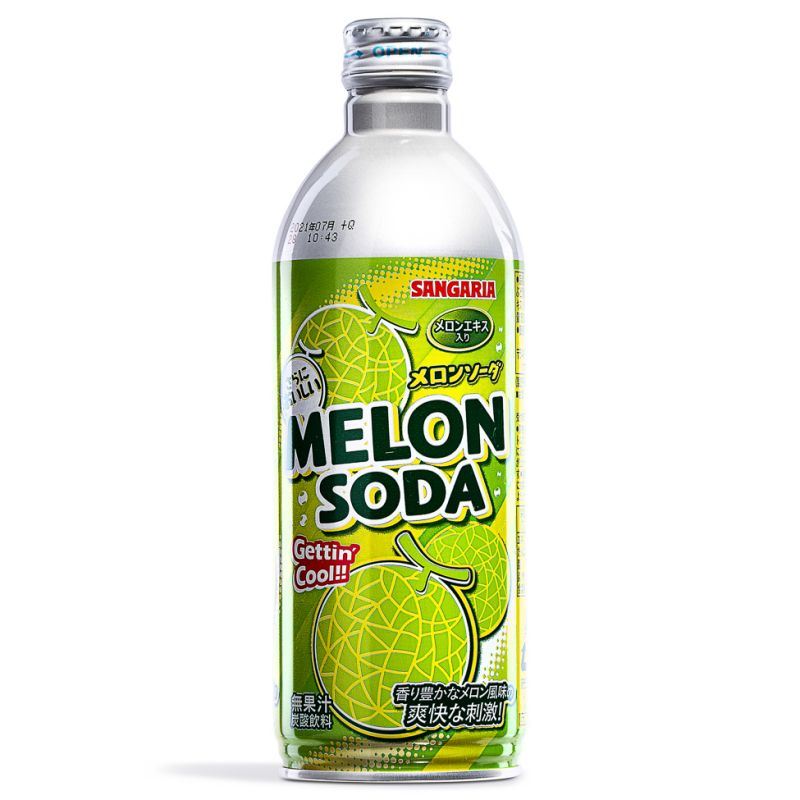 Sangaria melon soda Japanese soft drink - British product