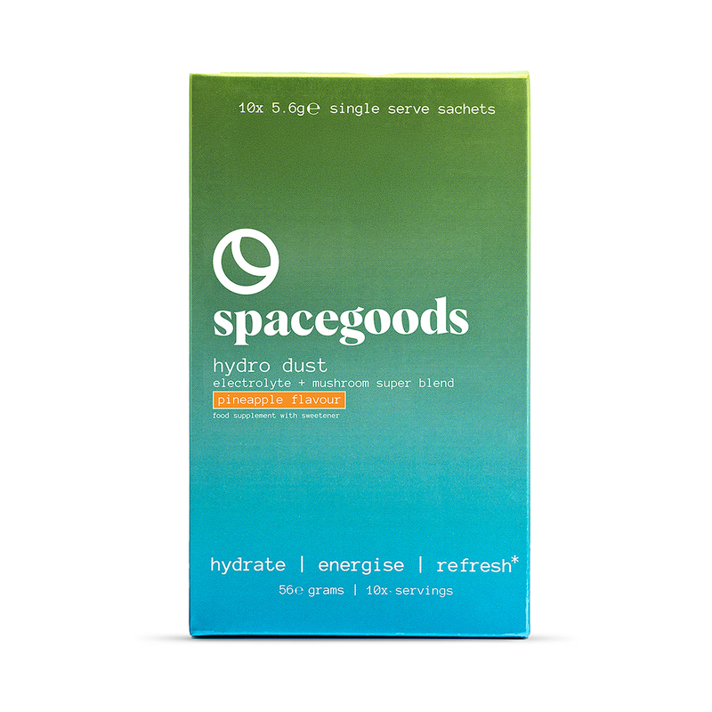 Spacegoods Hydro Dust pineapple electrolyte sachets 10 pack - British product
