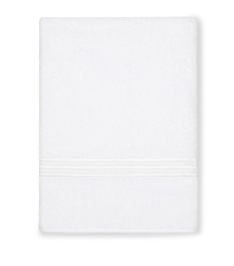 Pratesi hand towel with three hand-embroidered lines, 50cm x 75cm, imported from the UK