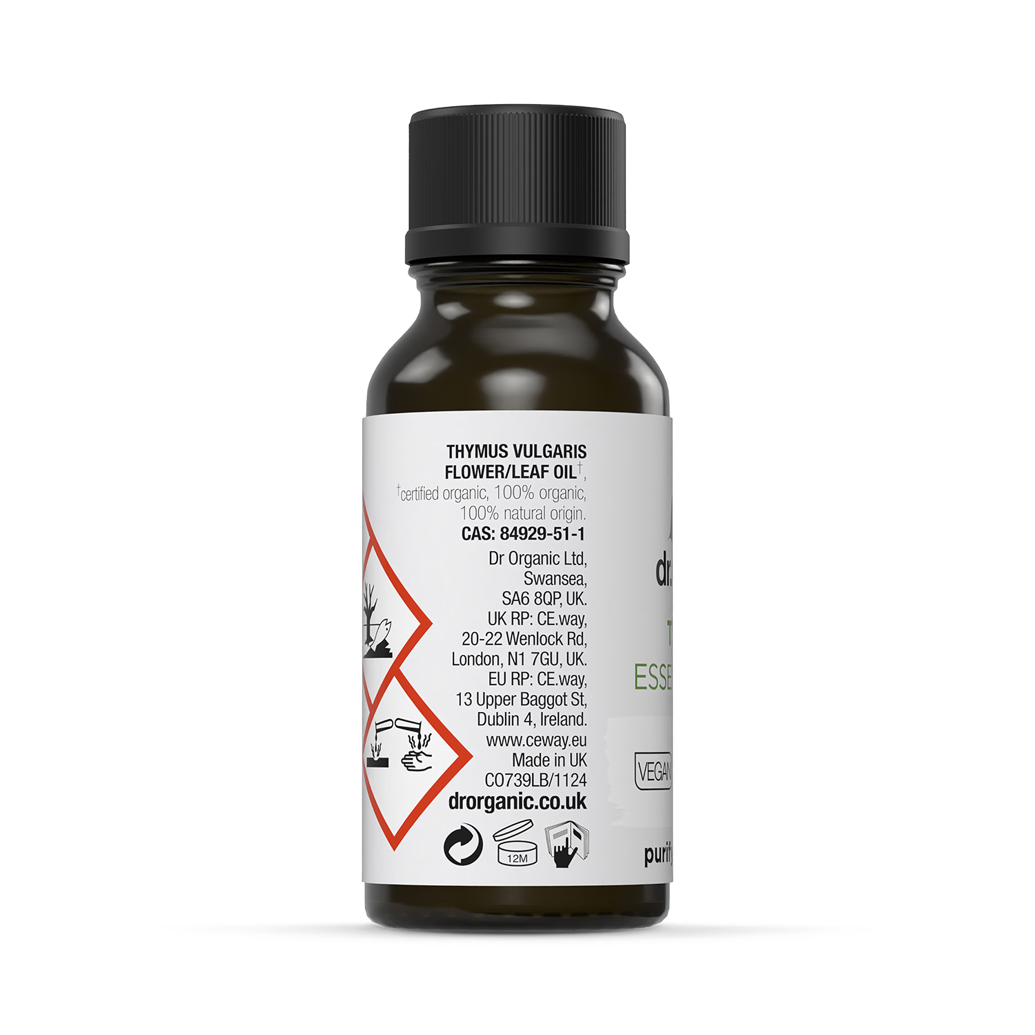 Dr Organic thyme pure essential oil 10ml - British product