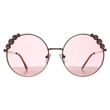 Guess GF0355 gold women sunglasses with pearls (British brand)