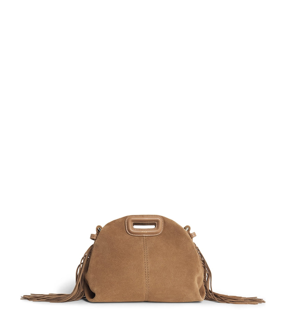 Maje Miss M suede shoulder bag 16x31cm, imported from the UK