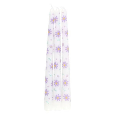 Superdrug Something Different Daisy Taper Candle Pack of 3- Buy online at McGrocer