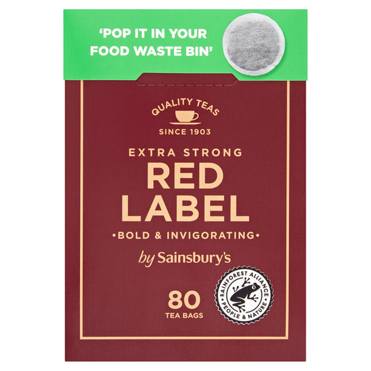 Sainsbury's Extra Strong Red Label Tea Bags x80 250g All tea Sainsburys   