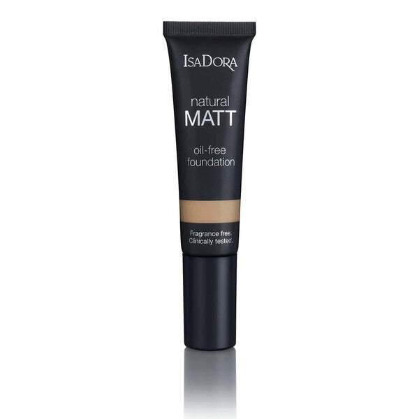 IsaDora Natural Matt Oil-Free Foundation 35ml shade 18 Almond, imported from the UK