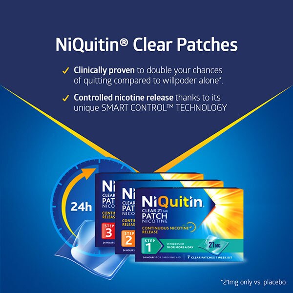 NiQuitin 14mg Step 2- 7 Nicotine Patches- Stop Smoking Aid GOODS Superdrug   