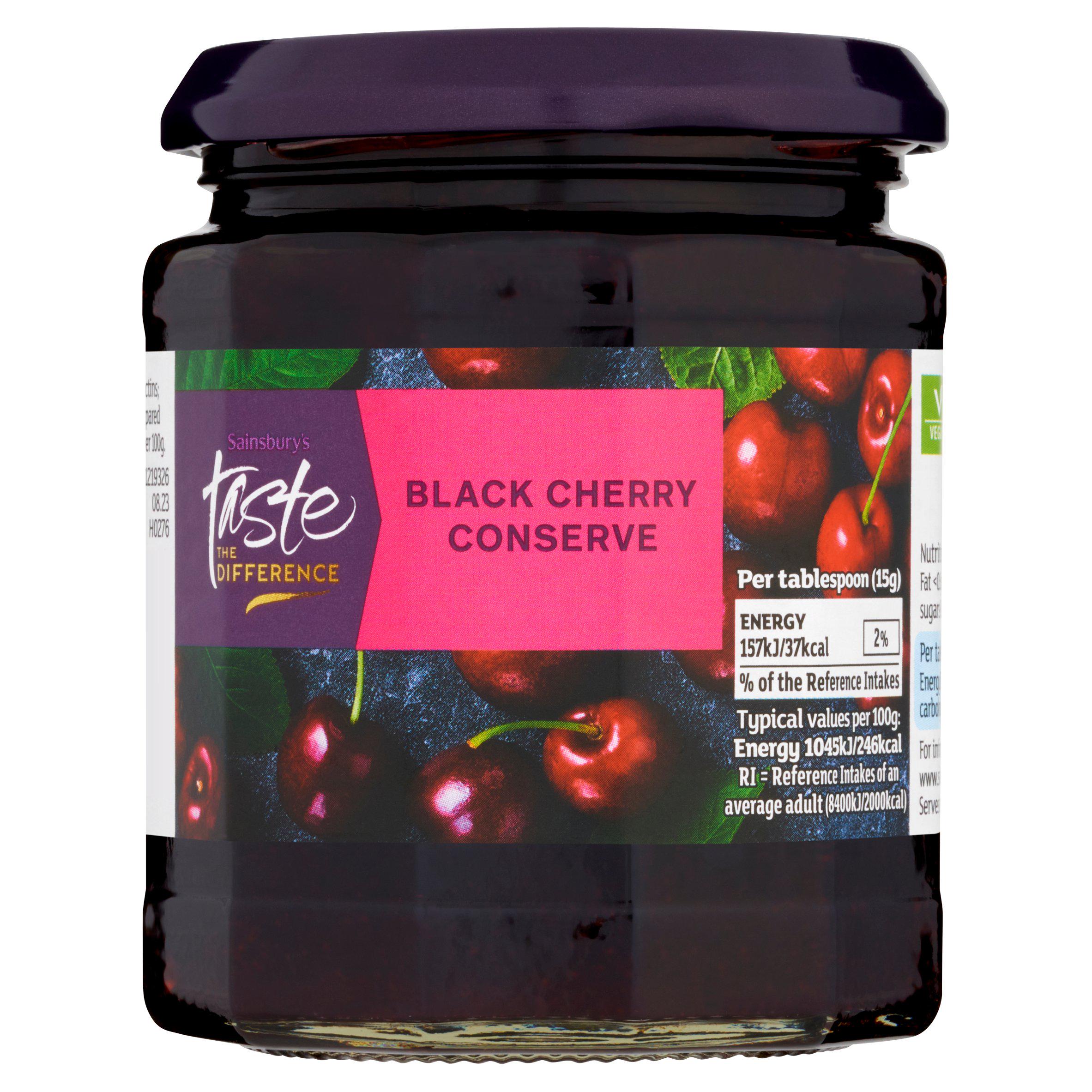 Sainsbury's Cherry Jam, Taste the Difference 340g Jams & conserves Sainsburys   