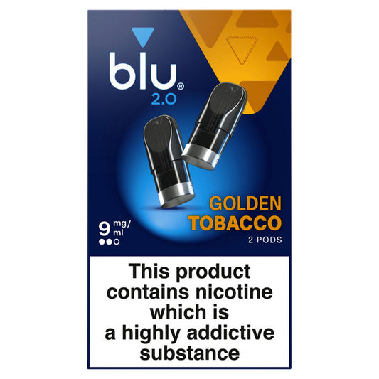 Blu 2.0 Golden Tobacco Vape Pods 9mg/ml 2 x 1.9ml GOODS ASDA   