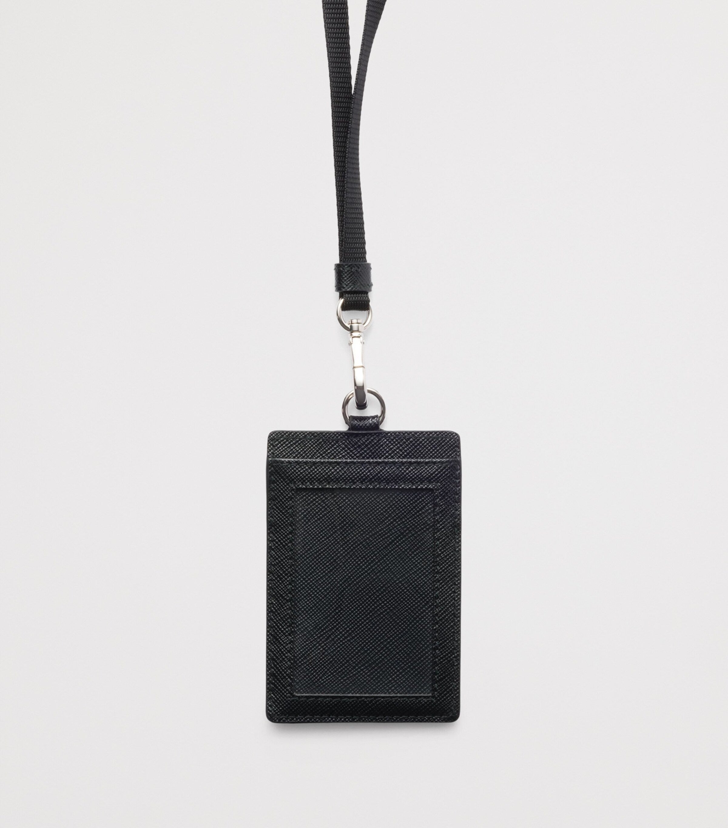 Prada Saffiano leather badge holder, imported from the UK