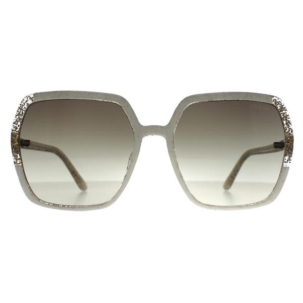 نظارات شمسية Guess GU7883 بيضاء متدرجة، نسخة بريطانية