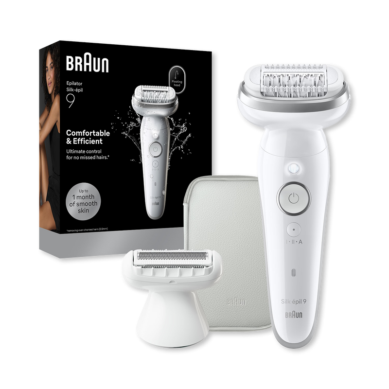 Braun Silk·épil 9 epilator 9-030 Silver, imported from the UK