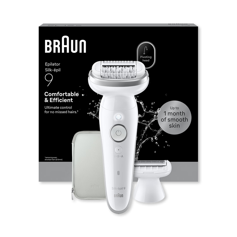 Braun Silk·épil 9 epilator 9-030 Silver, imported from the UK