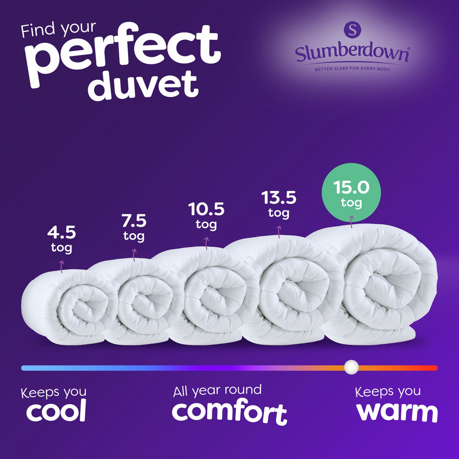 Slumberdown Extra Warm 15 Tog Duvet - Kingsize