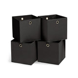 Argos Home set of 4 black square storage boxes 28cm, UK version