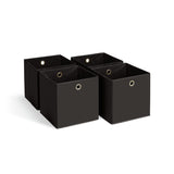 Argos Home set of 4 black square storage boxes 28cm, UK version