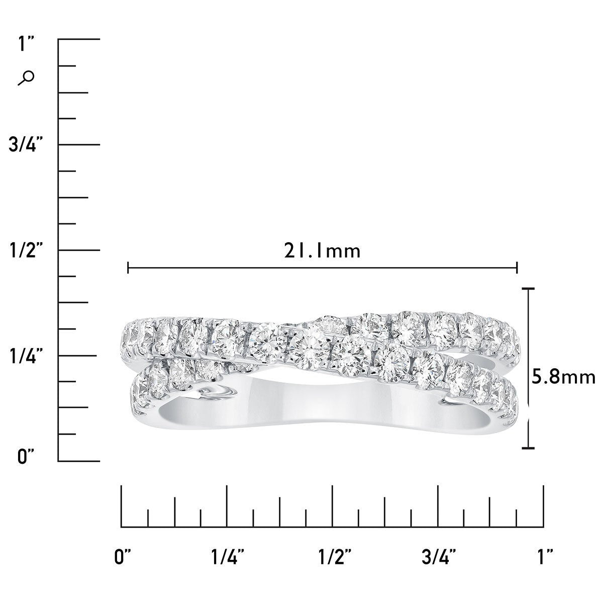 0.90ctw round brilliant diamond ring in 14ct white gold, imported from the UK