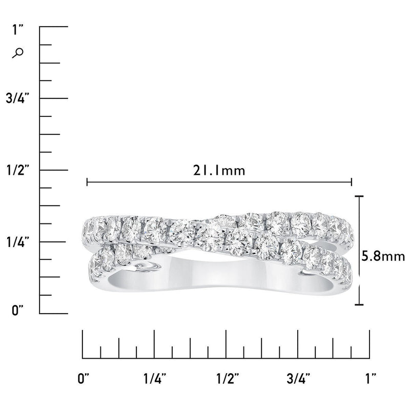 0.90ctw round brilliant diamond ring in 14ct white gold, imported from the UK