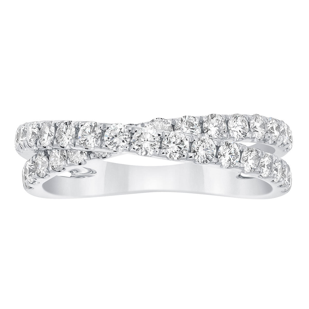 0.90ctw round brilliant diamond ring in 14ct white gold, imported from the UK