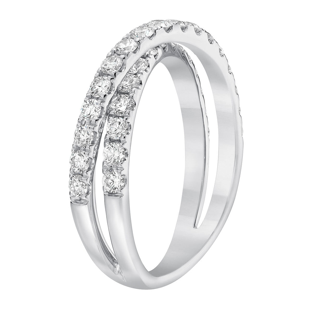 0.90ctw round brilliant diamond ring in 14ct white gold, imported from the UK