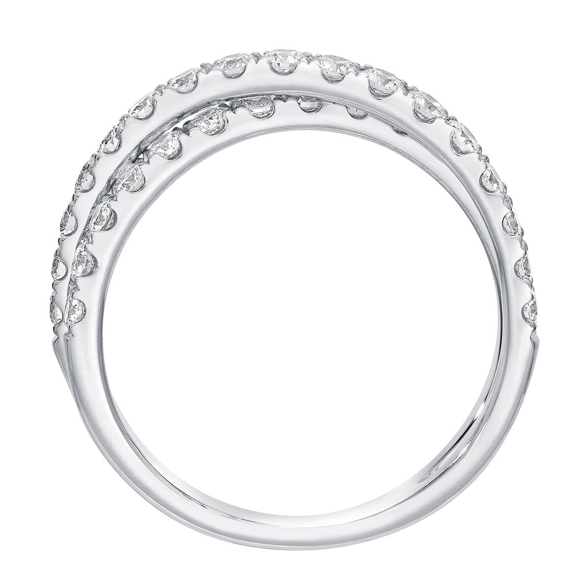 0.90ctw round brilliant diamond ring in 14ct white gold, imported from the UK