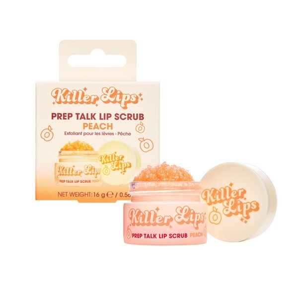 Killer Lips Peach Lip Scrub sugar exfoliator for lips, British brand