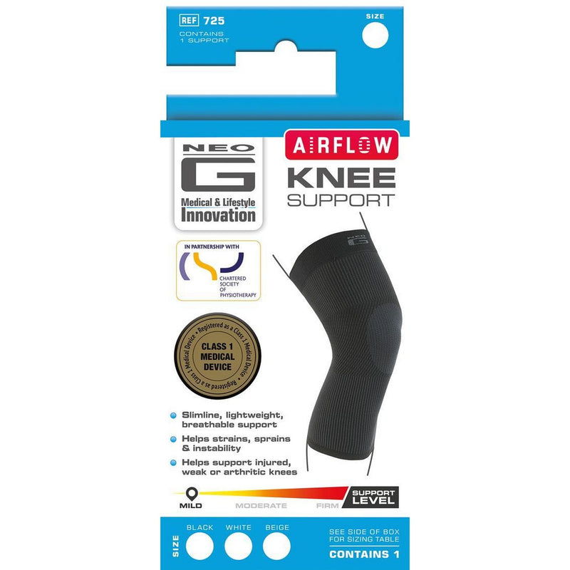 Neo G Airflow knee support large size, imported from the UK