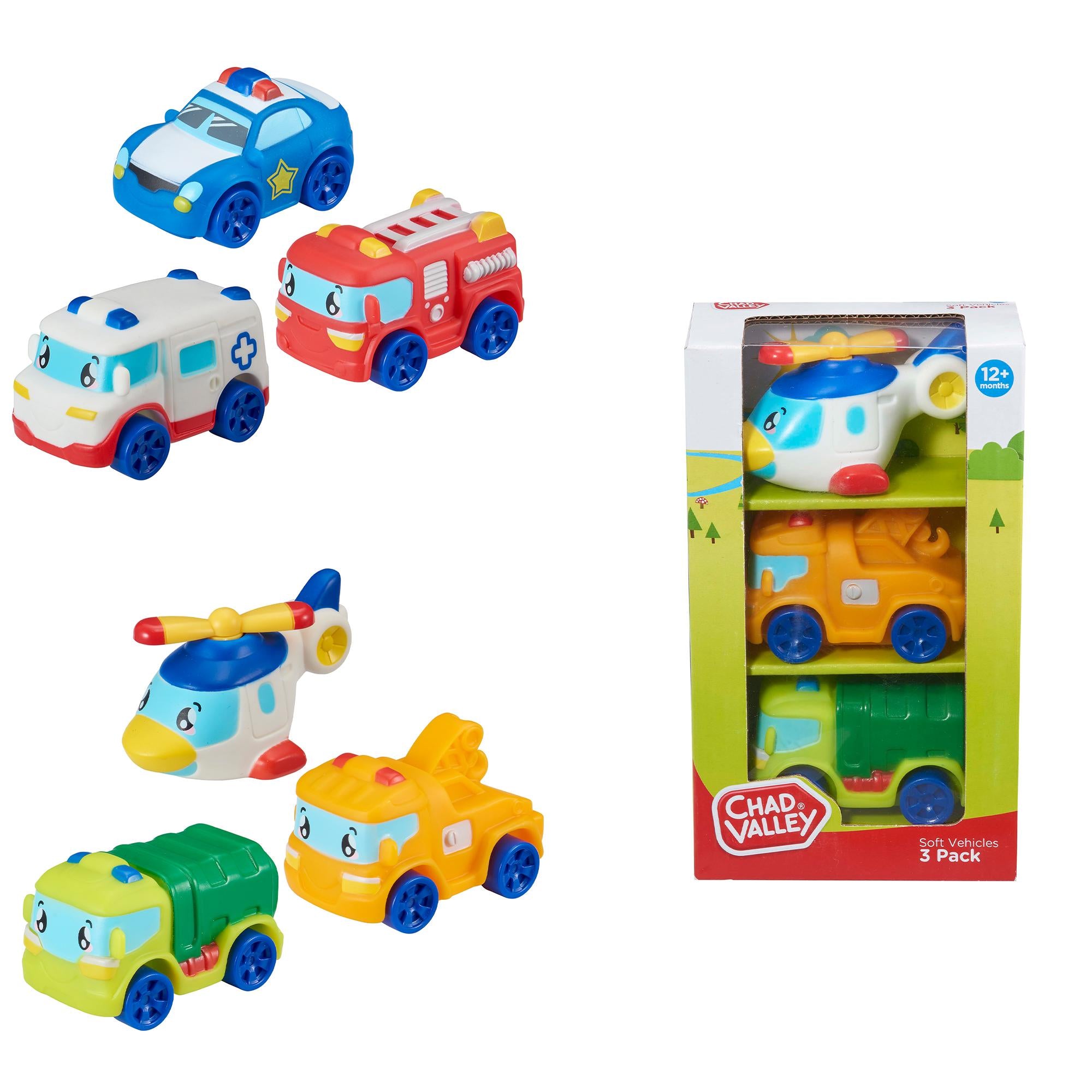 Chad Valley Soft Vehicles 3 Pack GOODS Sainsburys   