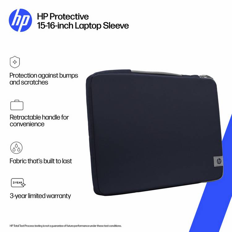 HP laptop sleeve blue 15-16 inch (British brand)