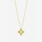 Jon Richard gold plated crystal clover pendant - British product