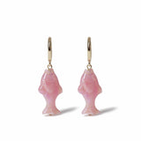 Freedom pink fish drop earrings gold-tone brass (British brand)