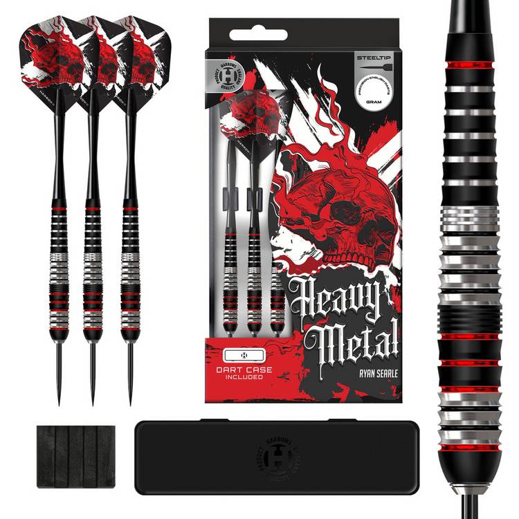 Harrows Heavy Metal darts 26g stainless steel set, UK version