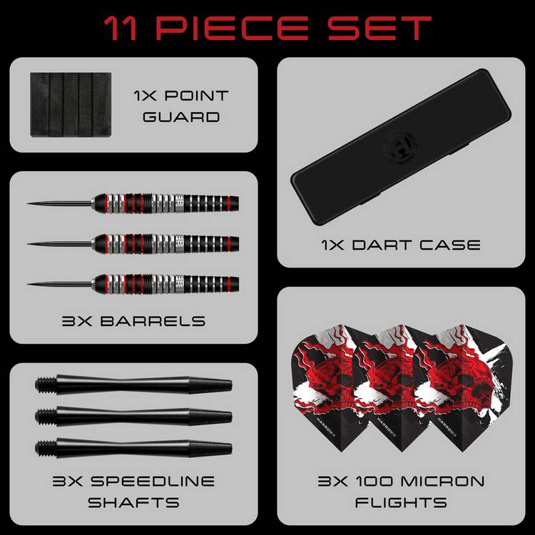 Harrows Heavy Metal darts 26g stainless steel set, UK version