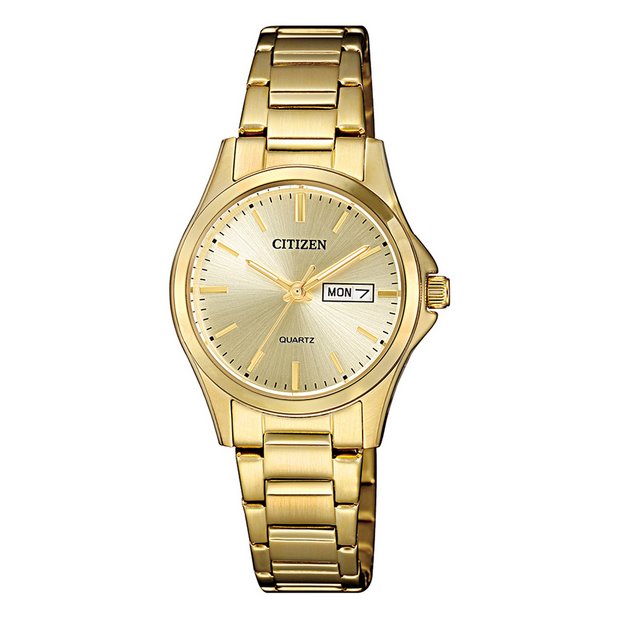 Citizen ladies gold tone stainless steel watch, UK version
