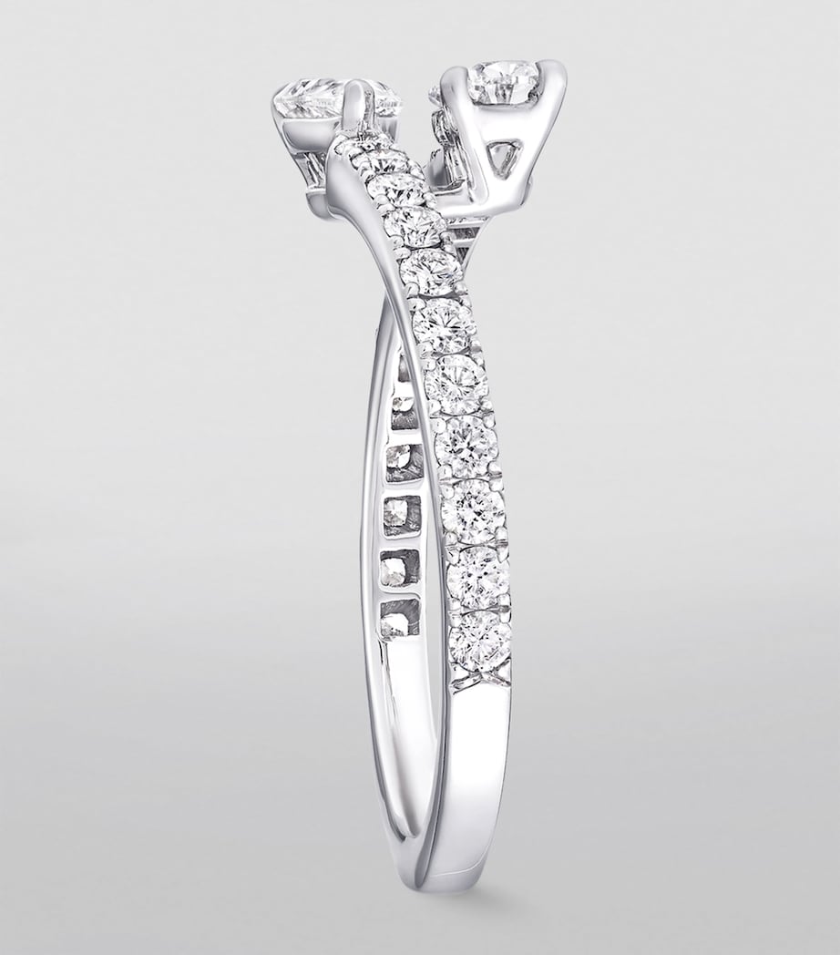 Graff white gold diamond Duet ring, UK version
