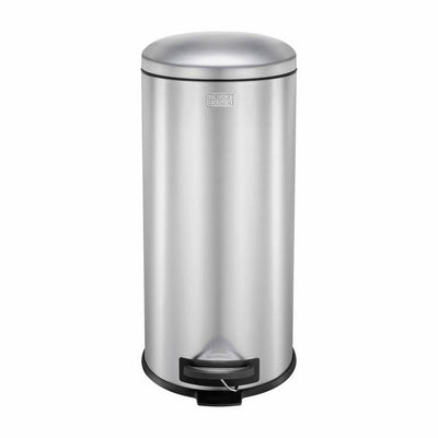Argos Black + Decker 30 Litre Dome Lid Pedal Bin - Stainless Steel- Buy online at McGrocer