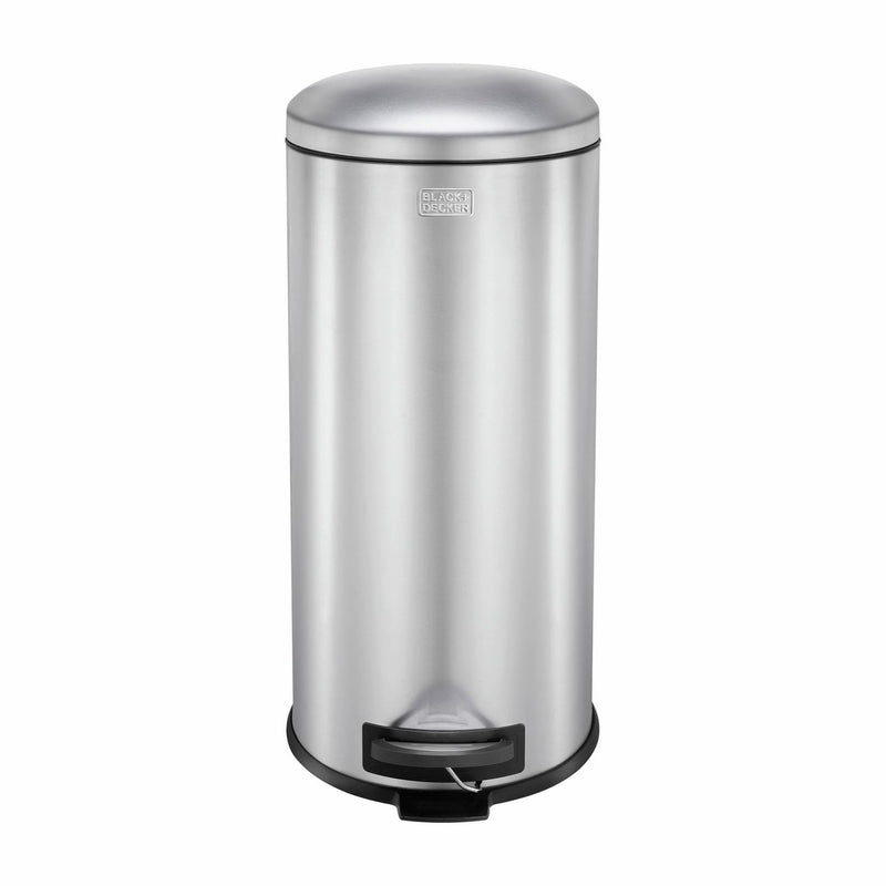 Black+Decker 30 litre stainless steel pedal bin, UK version