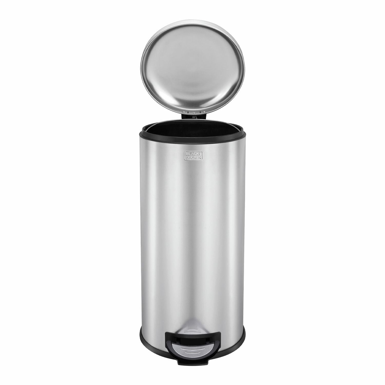 Black+Decker 30 litre stainless steel pedal bin, UK version