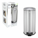 Black+Decker 30 litre stainless steel pedal bin, UK version