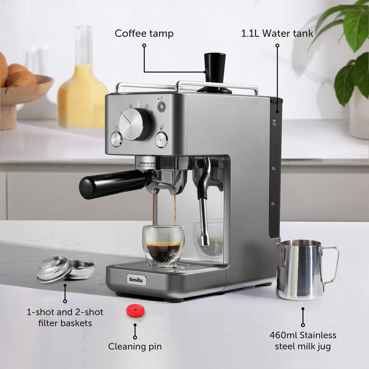 Breville VCF185 Barista Slimline espresso machine, imported from the UK