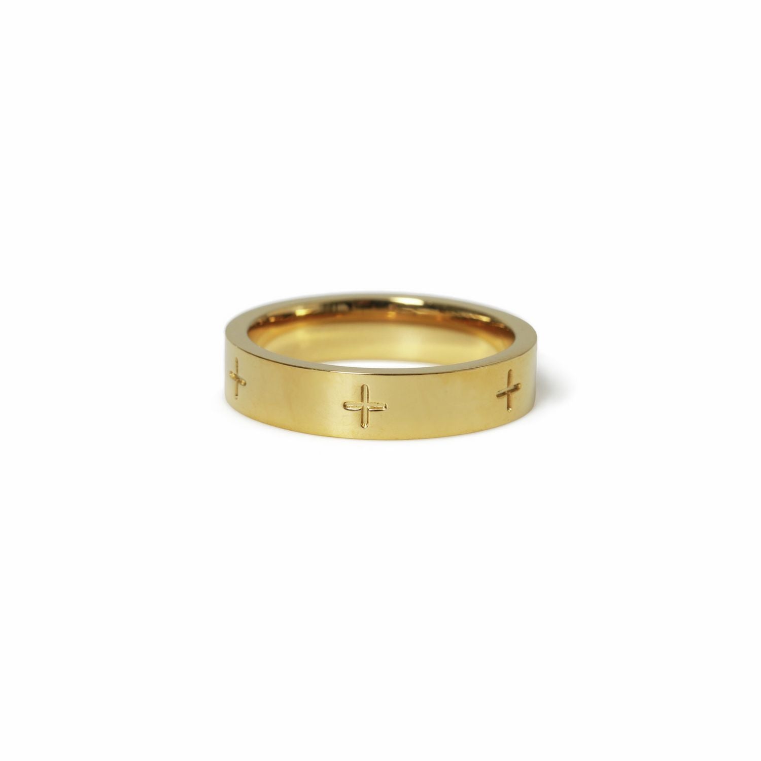 Uncommon Souls gold tone circle band ring M/L, imported from the UK