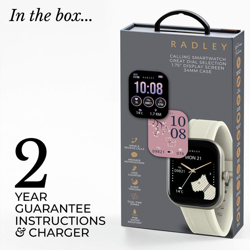Radley Series 55 white silicone strap smart watch - British product
