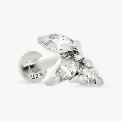 Argos Revere Sterling Silver Marquise Flatback Earring- Buy online at McGrocer