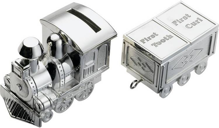 Silver Plated Train Money Box