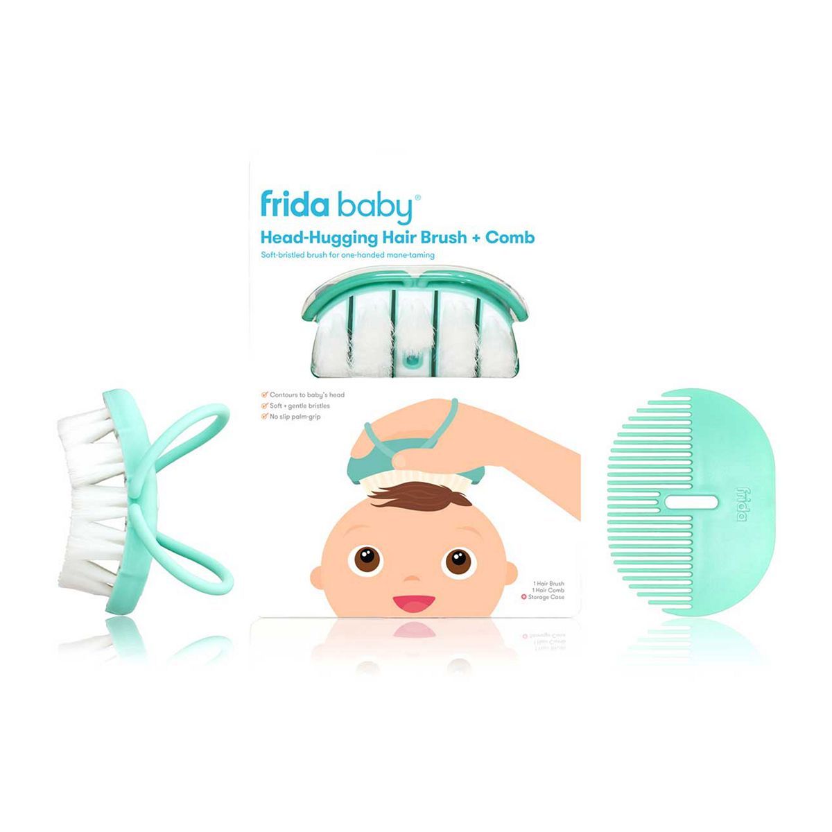 Frida Baby Head-Hugging Hair Brush & Comb Baby Accessories & Cleaning Boots   