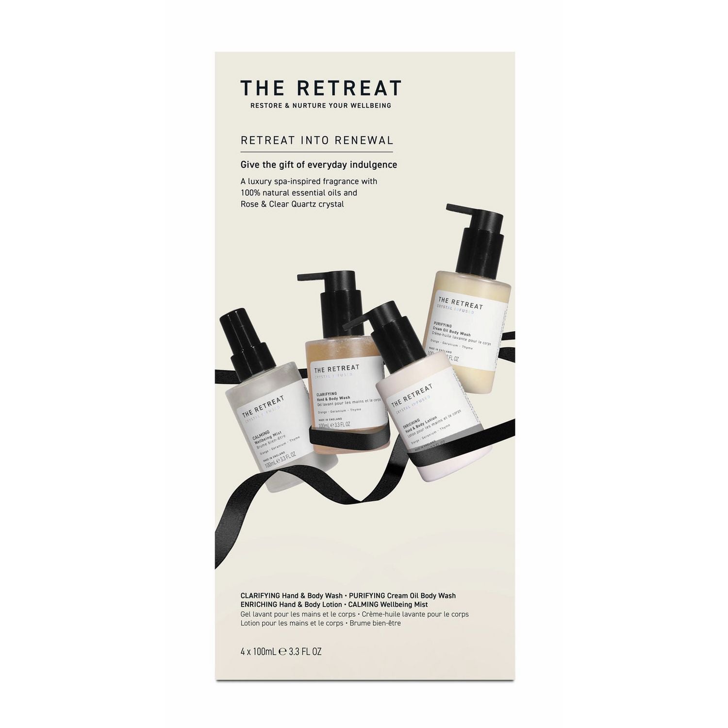 The Retreat Into Renewal Everyday Indulgence Gift Set, imported from the UK