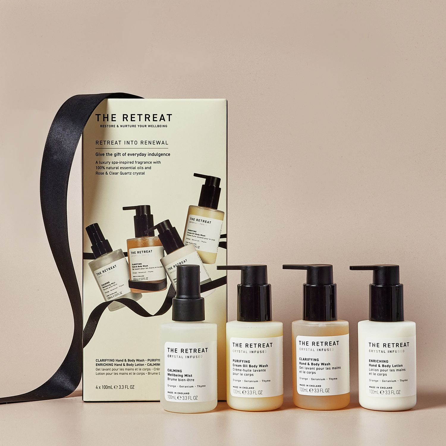 The Retreat Into Renewal Everyday Indulgence Gift Set, imported from the UK