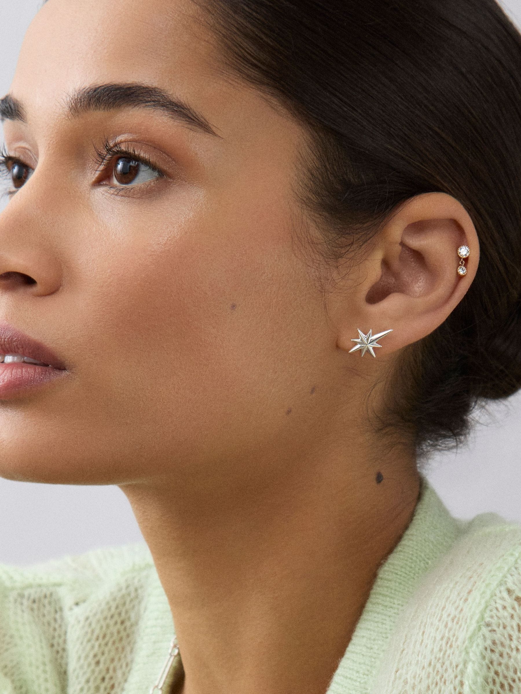 Dinny Hall North Star stud earrings sterling silver - British product